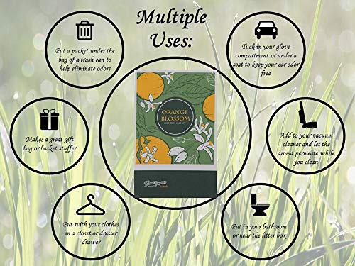 Orange Blossom Scented Sachets - Long-Lasting Air Freshener for Closets & Cars
