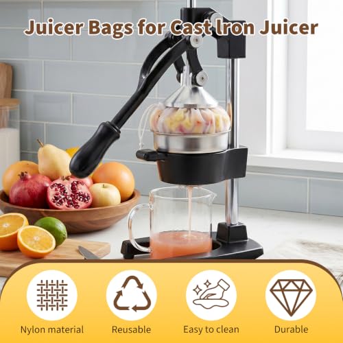 10-Pack Reusable Nylon Juicer Straining Bags, 9.8 x 13.8 Inch Mesh Pouches