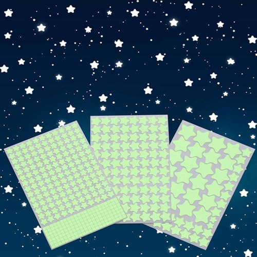 452-Piece Glow in the Dark Star Wall Stickers for Ceiling and Bedroom Decor