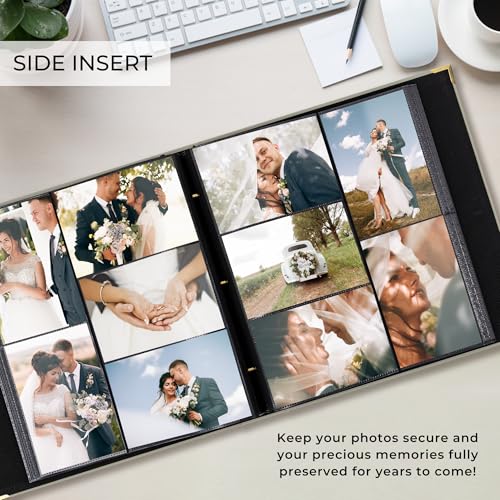 Large Linen Photo Album for 500 4x6 Photos - Hardcover Memory Keepsake Book