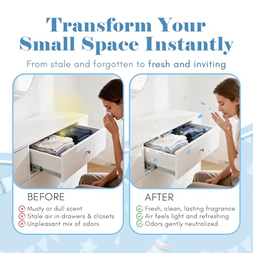 Scented Sachets for Drawers and Closets, Baby Powder Fragrance, 14 Pack
