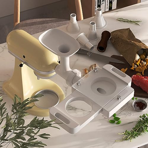 Automatic Burger Patty Maker Attachment with 5 Adapter Tubes