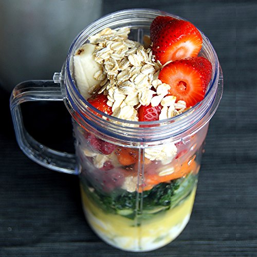 22oz Tall Blender Cup with Handle for 250W Personal Blenders