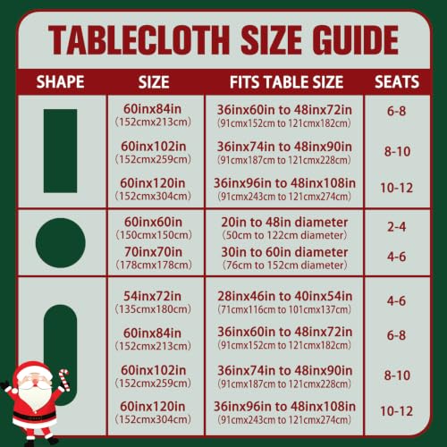 Blue Snowman Round Christmas Tablecloth 60x60 Inch Waterproof Holiday Decor