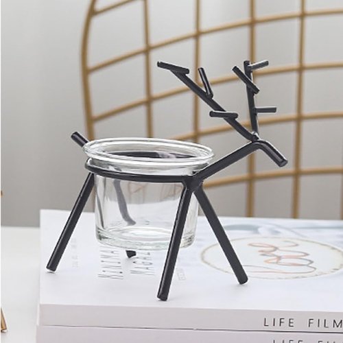 Cabilock Tealight Holder - Elegant Iron Deer Candle Stand for Desktop Decor | Perfect Gift Idea