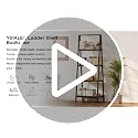 4-Tier Leaning Ladder Bookshelf, Industrial Wood Storage Rack for Home Office