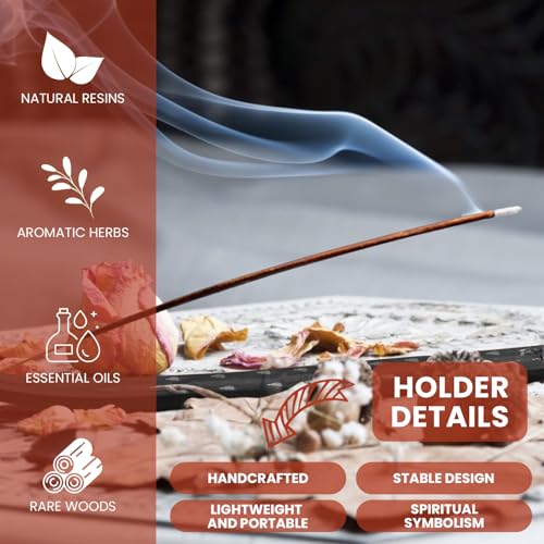 Hand-Rolled Masala Incense Sticks Variety Pack with Wooden Holder