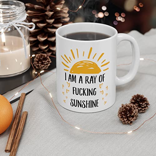 I Am Ray Of F-Cking Sunshine Mug - Funny 11oz Coffee Cup for Women