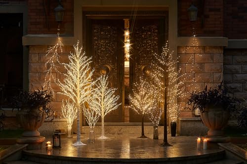 LITBLOOM 4FT Lighted Brown Tree with 430 LED Fairy Lights Indoor Outdoor Christmas Decor
