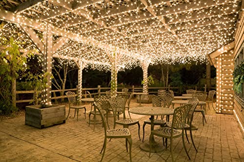 612 Vermont 100 Clear Mini Incandescent Christmas Lights on White Wire, 18 ft