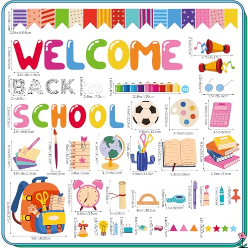 85-Piece Welcome Back to School Bulletin Board Decoration Set