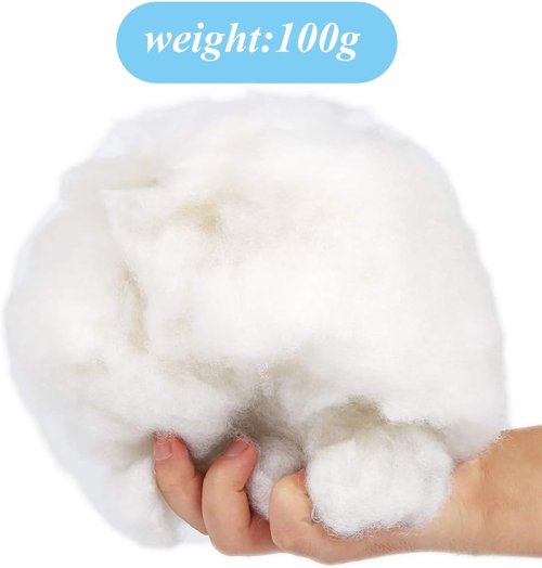 BUTUZE Premium Polyester Fiber Fill - 3.5oz High Resilience Stuffing for Crafts & Crochet Projects