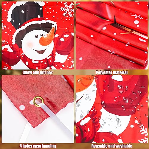 Christmas Snowman Door Cover - Winter Let It Snow Banner for Holiday Decor