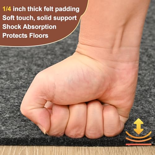 6x9 Feet Non-Slip Rug Pad, 1/4 Inch Thick Felt Cushion for Hardwood Floors