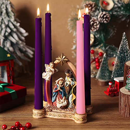 Panelee Multicolor Nativity Advent Candle Holder Christmas Decoration