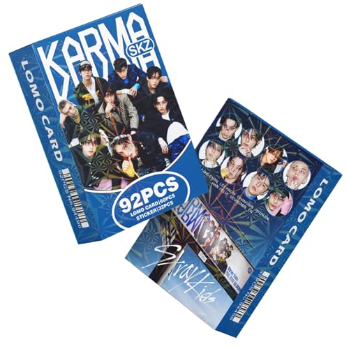 55-Piece K-Pop Album Lomo Photo Card Set with 32 Laptop Stickers