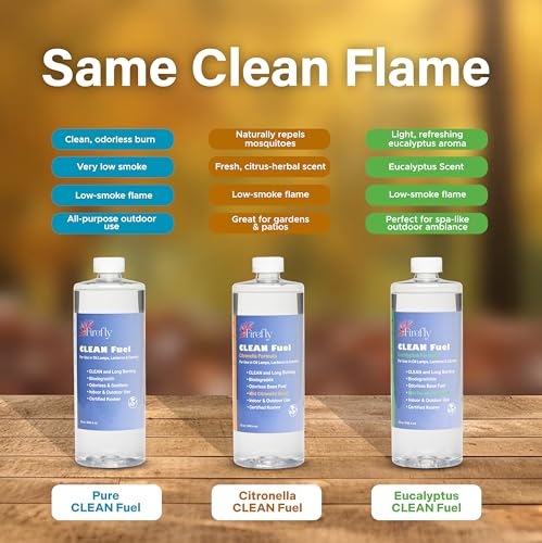 Smokeless & Odorless Lamp Oil - 32 oz Clear Paraffin Fuel for Lanterns