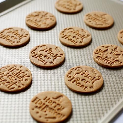 Halloween Cookie Stamp Press 4PCS Set for DIY Halloween Baking - Biscuit Cutter & Embosser