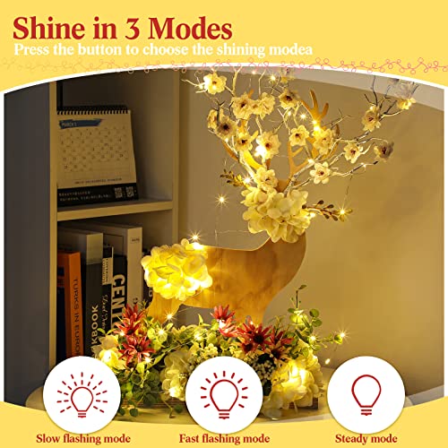 Tuanse 150 Pack Battery Operated LED Fairy String Lights Warm White - 3 Modes