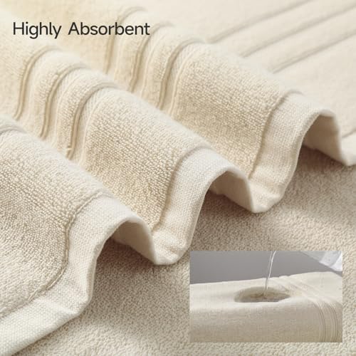 6-Piece Premium Cotton Towel Set - Soft Absorbent Bath and Hand Towels
