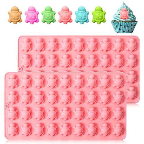 2 Pcs Mini Turtle Silicone Mold for Chocolate, Candy & Gummy Makes