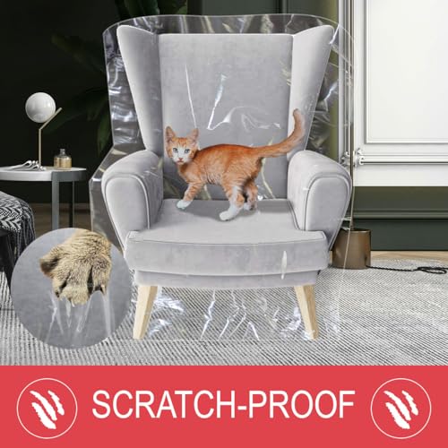 Heavy Duty Clear Plastic Recliner Cover - Waterproof Vinyl Protector