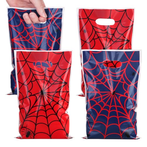 40-Piece Spider Web Party Favor Bags, Red & Blue Treat Gift Bags