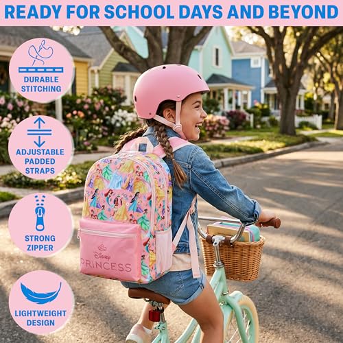 Kids 18-Inch Character School Backpack with Padded Straps and Multiple Pockets