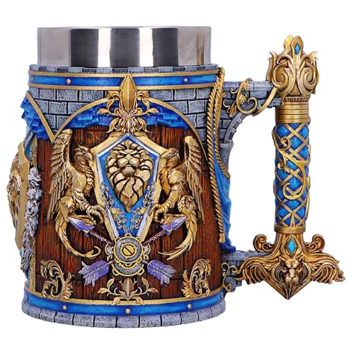 Alliance Crest Tankard 15.5cm - Resin Gaming Mug with Stainless Steel Insert