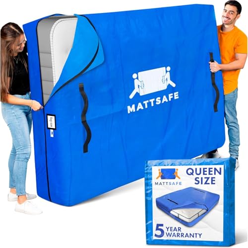 Nordic Elk Queen Mattress Bag for Moving and Storage - Heavy-Duty Reusable Bed Cover with Handles and Zipper
