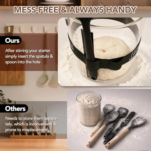 50oz Sourdough Starter Jar Kit Wide Mouth Glass Containers 2 Pack