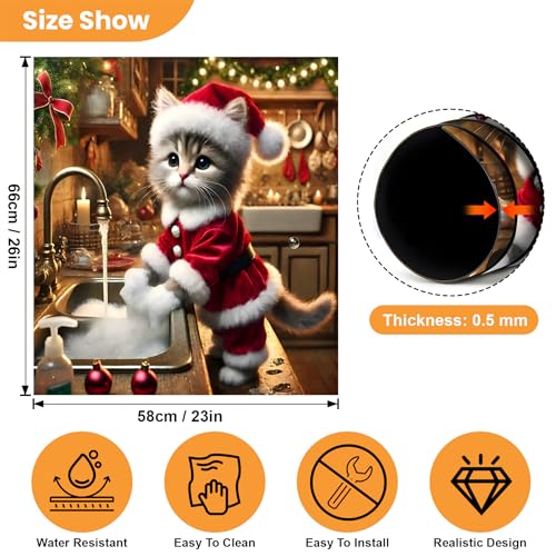 Cat 23x26in Magnetic Dishwasher Cover - Decorative Refrigerator/Washer Magnet Panel