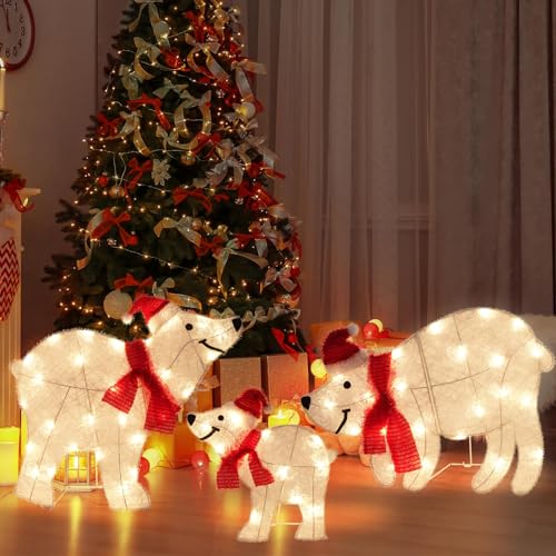 White Bear Outdoor & Indoor Christmas Decor Lighted Christmas Decoration