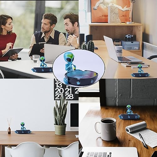 Alien Ashtray Resin Ornament, Unique Decorative Ashtray for Home Decor