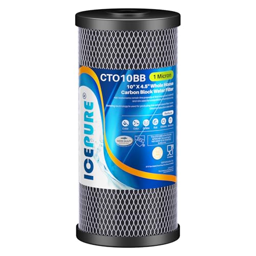 10" x 4.5" Whole House Carbon Block Water Filter Cartridge - 1 Micron