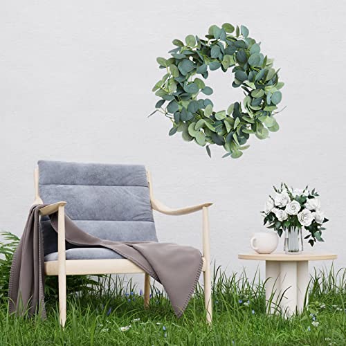 Artificial Eucalyptus Garland 12ft Set, Silk Silver Dollar Vines for Decor
