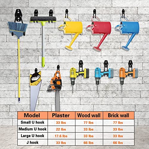 12-Pack Heavy Duty Garage Storage Hooks Wall Mount Utility Hangers