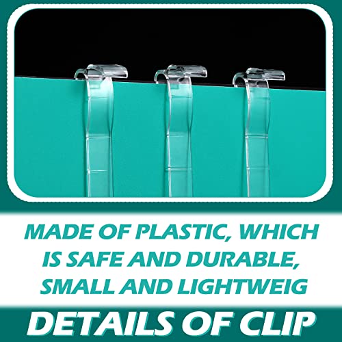 3 Inch Clear Plastic Valance Clips for Horizontal Window Blinds, 12 Pack