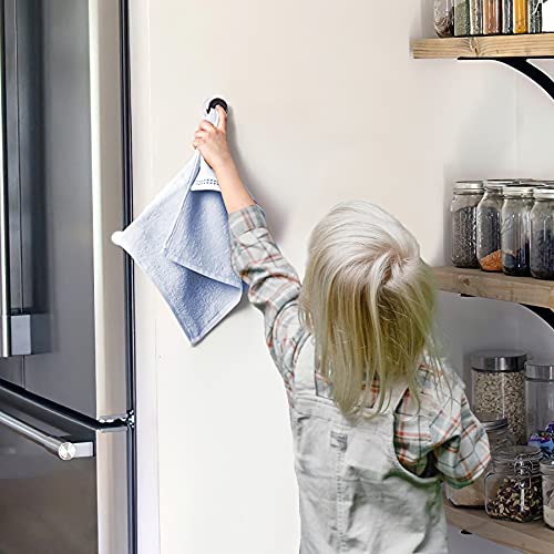 3-Piece Adhesive Towel Hooks for Kitchen and Bathroom with Silicone Claws