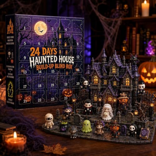Haunted House Halloween Advent Calendar - 24 Day Spooky Countdown Decor