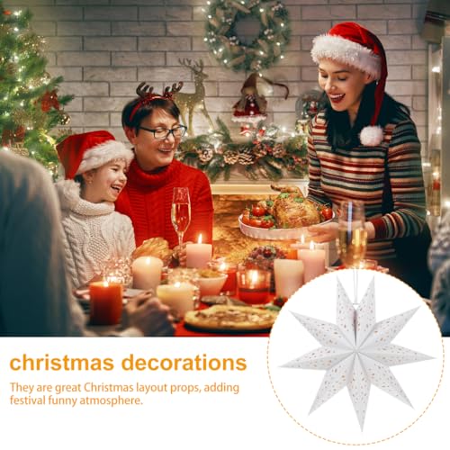 OSALADI 3-Pack 9-Point Star Paper Lanterns Hanging Lampshades 13.78in