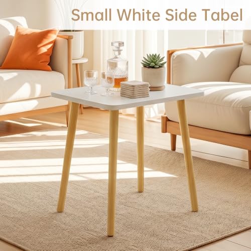 Modern Wood Small Side Table - Compact End Table for Living Room