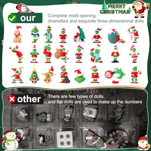 Christmas Countdown Advent Calendar with 24 Collectible Mini Figures