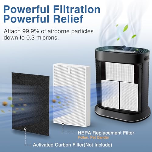 6-Pack HEPA Air Purifier Replacement Filters for 100 200 300 Series