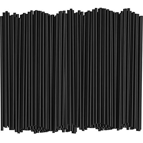5-Inch Black Plastic Coffee and Cocktail Stirrers - 1000 Count Pack