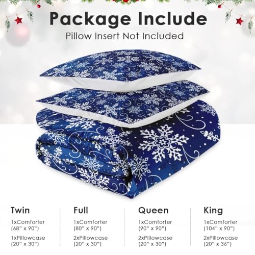 WeCozy King Christmas Comforter Set with Sheets – 3 Pieces, 104x90 Comforter