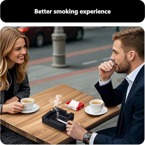 Silicone Cigar Ashtray Set (2 Pack), Windproof Outdoor Patio Ashtray