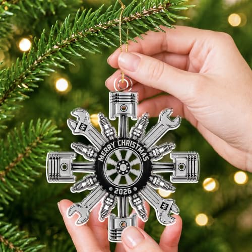 WITTSPOT Mechanic Christmas Tree Ornament - Tool, Mens Gift, Car Decor, Variation 01