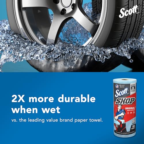 Scott Shop Towels Original 55 Count per Pack - 30 Rolls/Case, 10.4x11 Inches