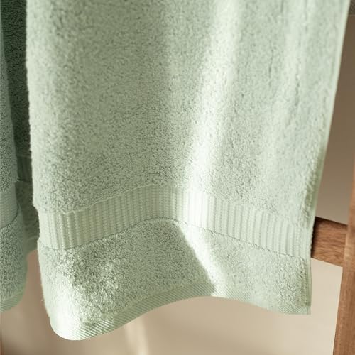 6-Piece 100% Turkish Cotton Hand Towels, 16x30 Inch Seafoam Green Set